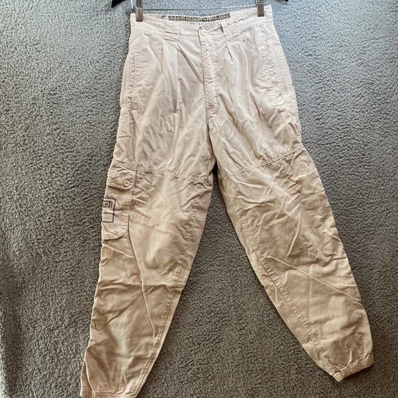 Bugle Boy Other - Bugle Boy Vtg 80s Ocean League Protective Cargo Pants Size 28x29 Beige